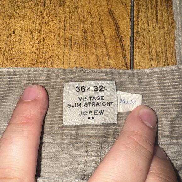 J Crew Vintage Slim Straight Corduroy Pants Toupe 36x32 - Picture 4 of 6